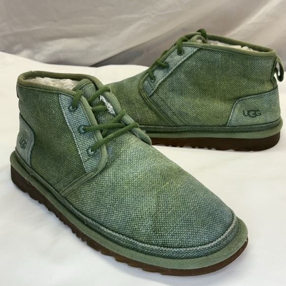 UGG Other - Ugg Neumel Natural Leaf Green Wool Lined Chukka Boots Mens US 11 Hemp Gum Sole
